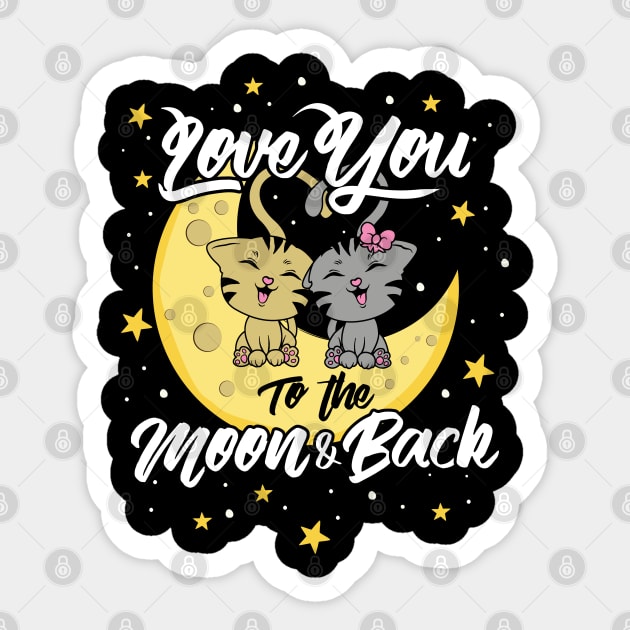 Love You To The Moon and Back Sticker by KsuAnn